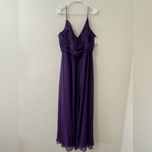 NWT Nordstrom Jenny Packham Purple Gown Beaded Straps SZ 20